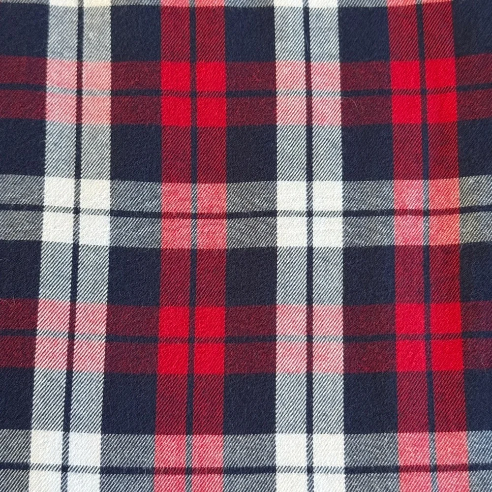 Banana Republic Slim Fit Plaid Shirt Mens Large L Red Navy White Button Down LS